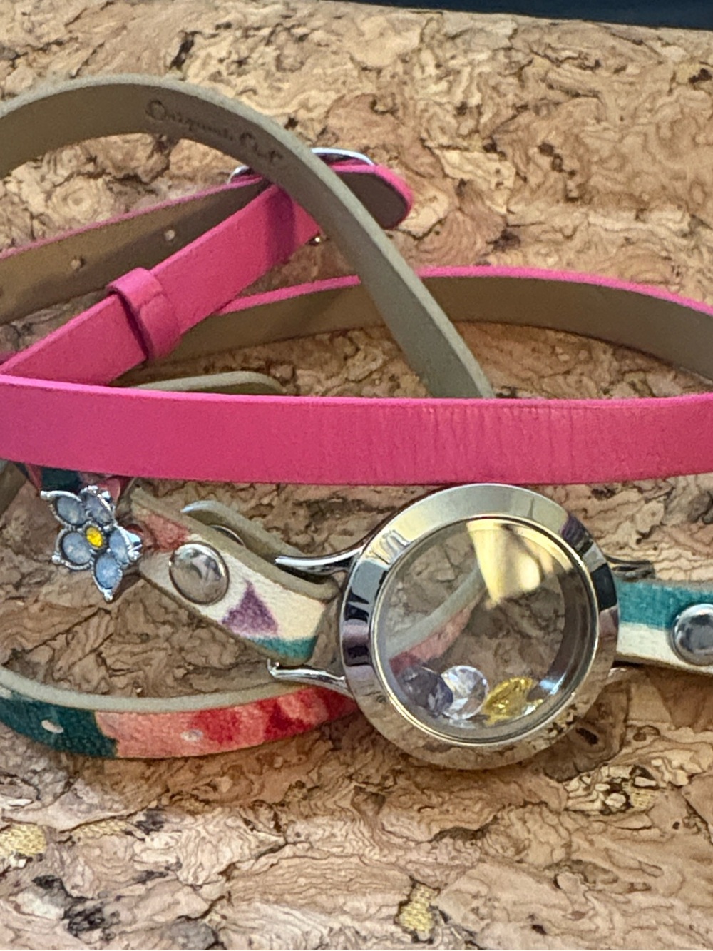 Origami Owl Floral Wrap Bracelet